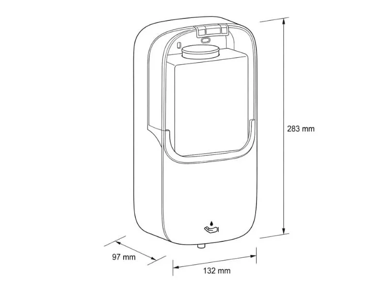Bản vẽ kỹ thuật khay xà bông treo tường màu đen Ecobath EC270-02MB