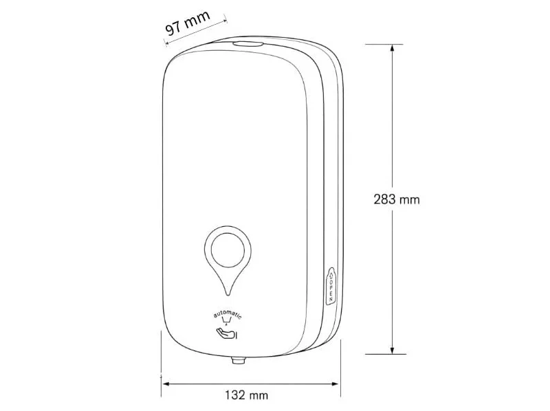 Bản vẽ kỹ thuật khay xà bông treo tường màu đen Ecobath EC270-02MB