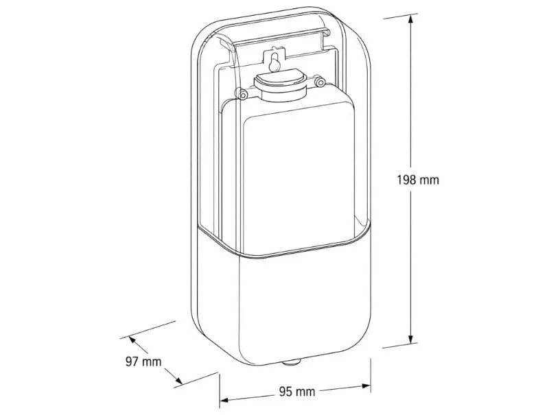 Bản vẽ kỹ thuật khay xà bông treo tường màu đen Ecobath EC270-02MB