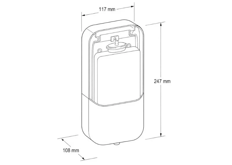 Bản vẽ kỹ thuật khay xà bông treo tường màu đen Ecobath EC270-02MB