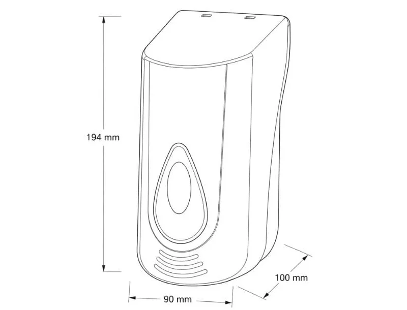 Bản vẽ kỹ thuật khay xà bông treo tường màu đen Ecobath EC270-02MB