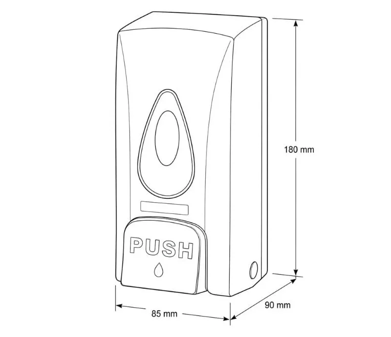 Bản vẽ kỹ thuật khay xà bông treo tường màu đen Ecobath EC270-02MB