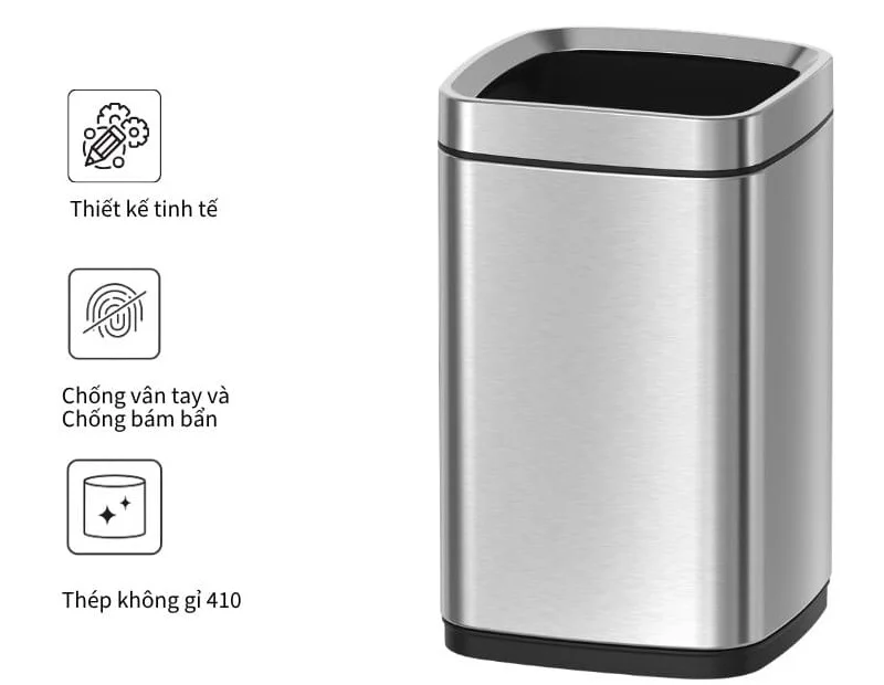 Thùng rác inox 8 lít ATMOR 8074