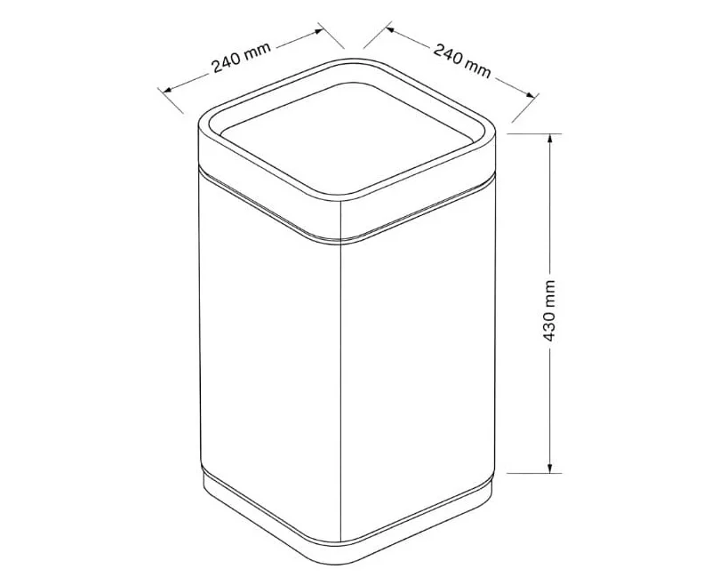 Thùng rác inox Ecobath EC6807-18MT