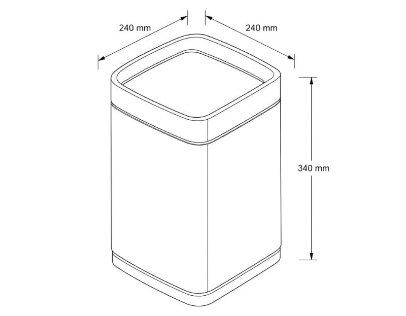 Thùng rác inox Ecobath EC6807-18MT