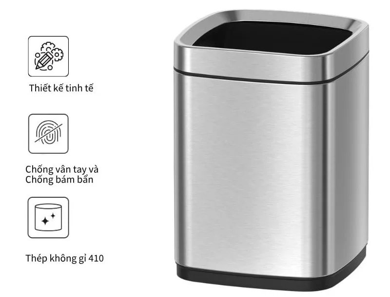 Thùng rác inox 8 lít ATMOR 8074