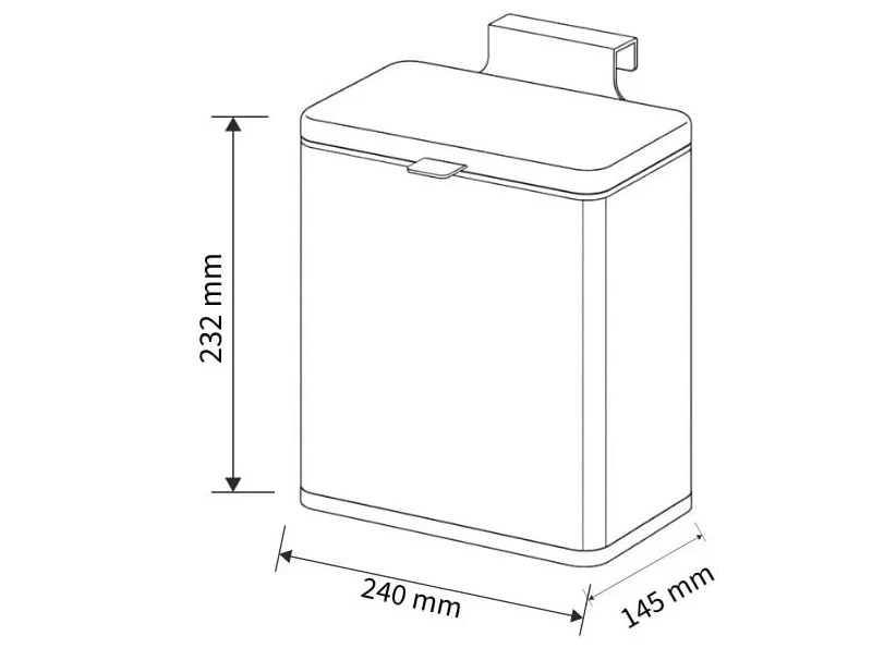 Thùng rác inox Ecobath EC6807-18MT