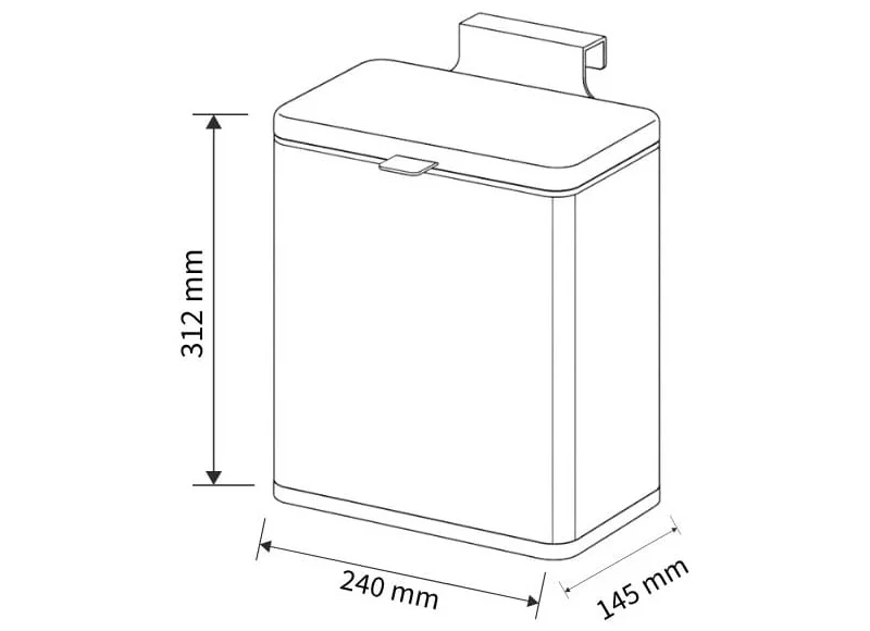 Thùng rác inox Ecobath EC6807-18MT