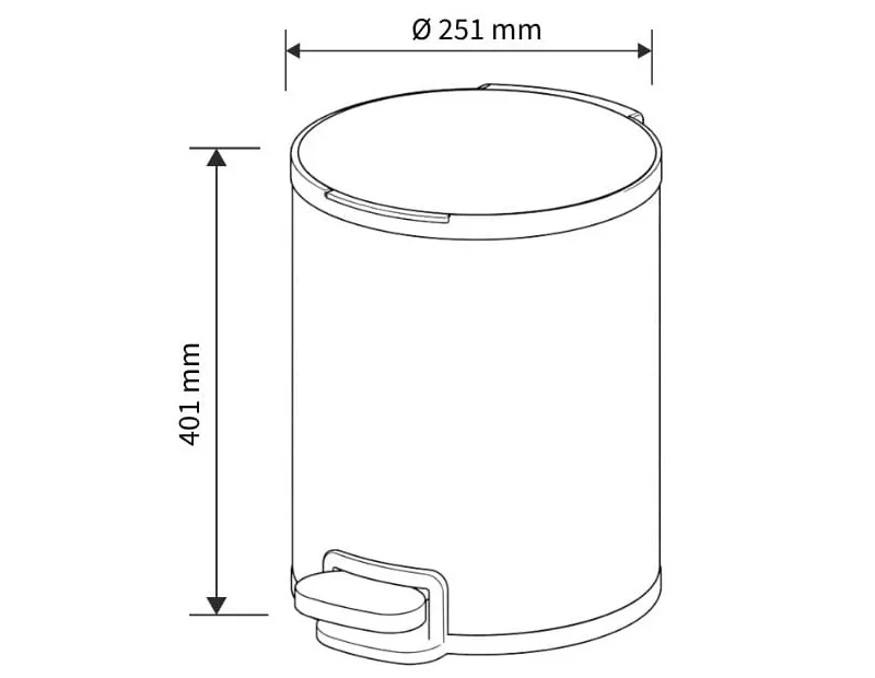 Thùng rác inox Ecobath EC6807-18MT
