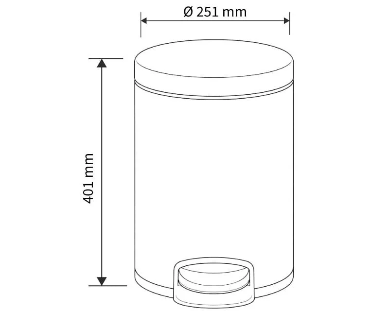 Thùng rác inox Ecobath EC6807-18MT