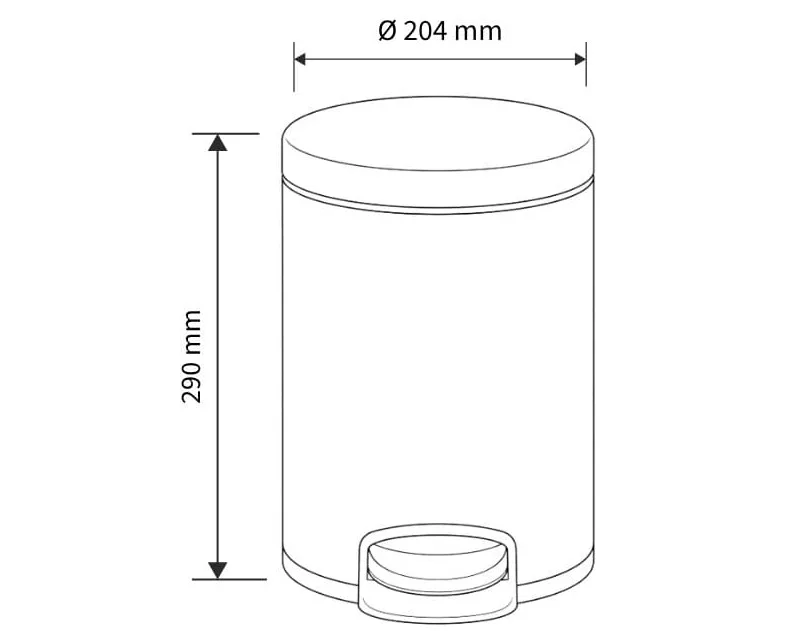Thùng rác inox Ecobath EC6807-18MT