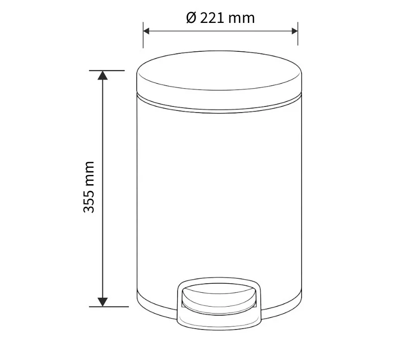 Thùng rác inox Ecobath EC6807-18MT