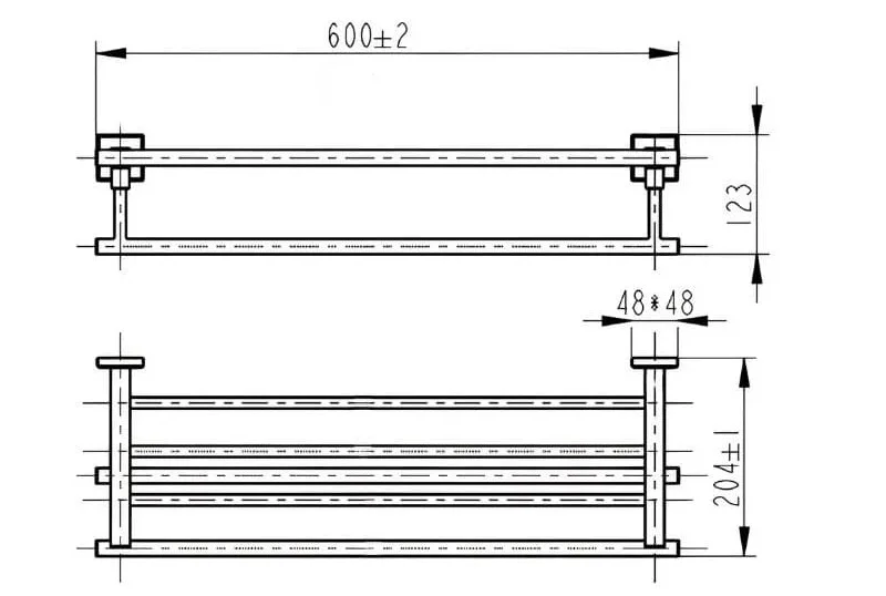 Bản vẽ kỹ thuật Ga thoát sàn inox EcoBath EC1091B