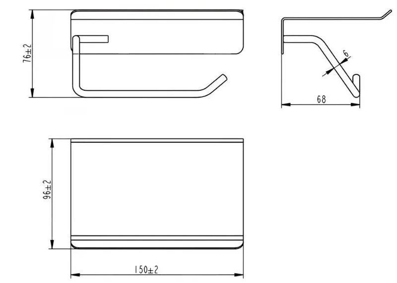 Bản vẽ kỹ thuật lô giấy màu đen Ecobath EC270-03MB