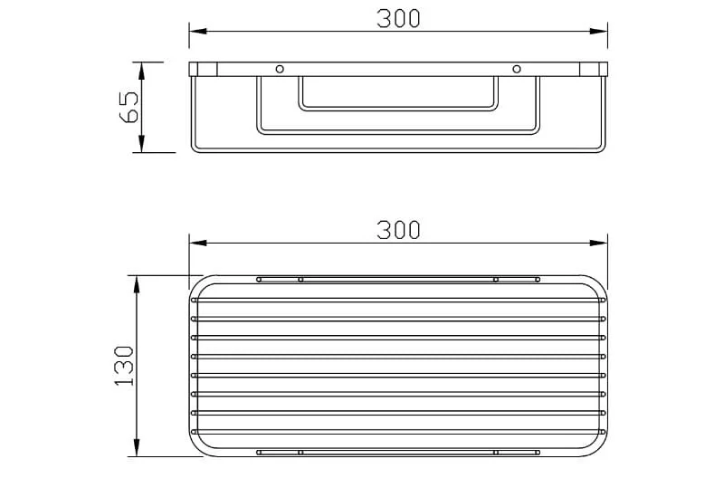 Bản vẽ kỹ thuật Kệ để đồ màu inox bóng Ecobath EC4080-1