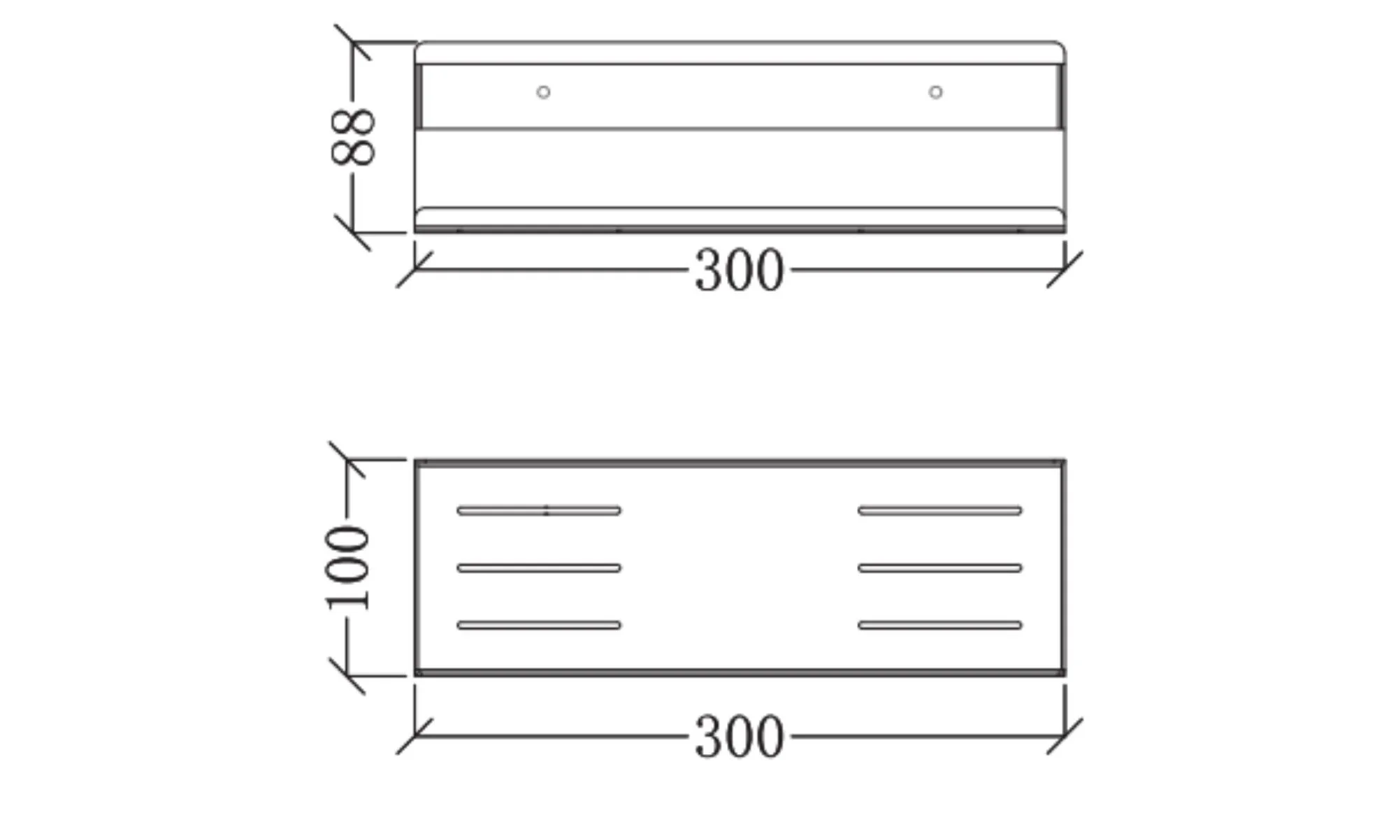 Bản vẽ kỹ thuật Kệ để đồ màu inox bóng Ecobath EC4080-1