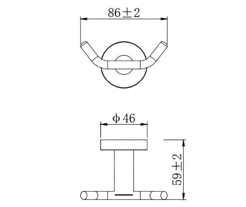 Bản vẽ Móc áo đôi Cotto CT0313(HM)