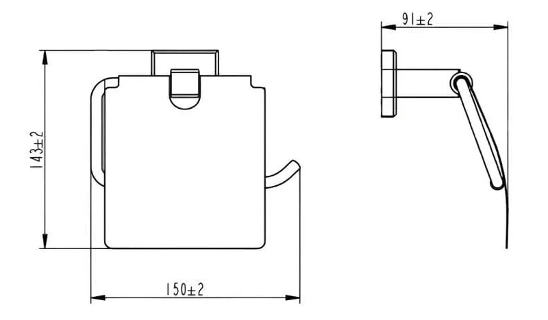 Bản vẽ kỹ thuật lô giấy màu đen Ecobath EC270-03MB