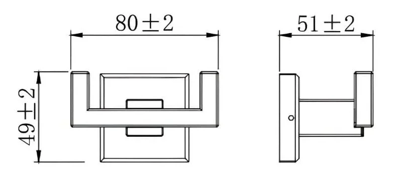 Bản vẽ Móc áo đôi Cotto CT0313(HM)