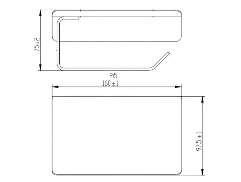 Bản vẽ kỹ thuật lô giấy màu đen Ecobath EC270-03MB