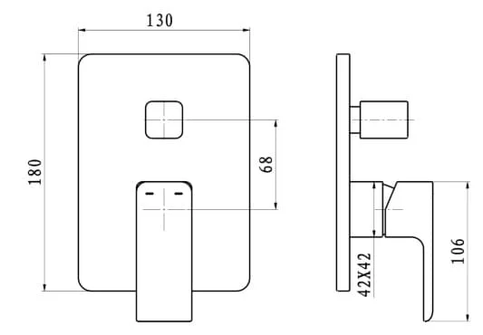 Sen tắm âm tường nhiệt độ bát trần HUGE H-ST999M