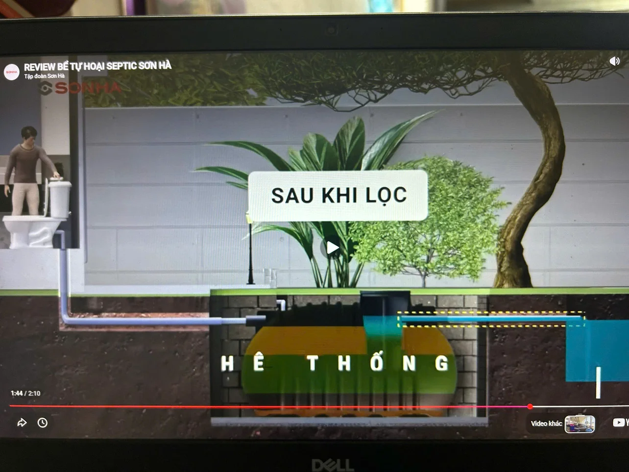 Bể phốt tự hoại Sơn Hà 1700L ngang