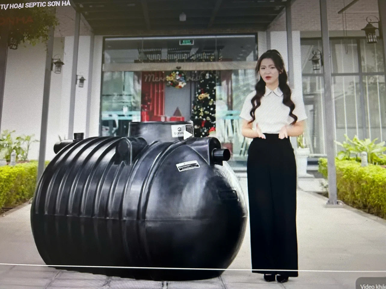 Bể tự hoại 1000L Sơn Hà ngang