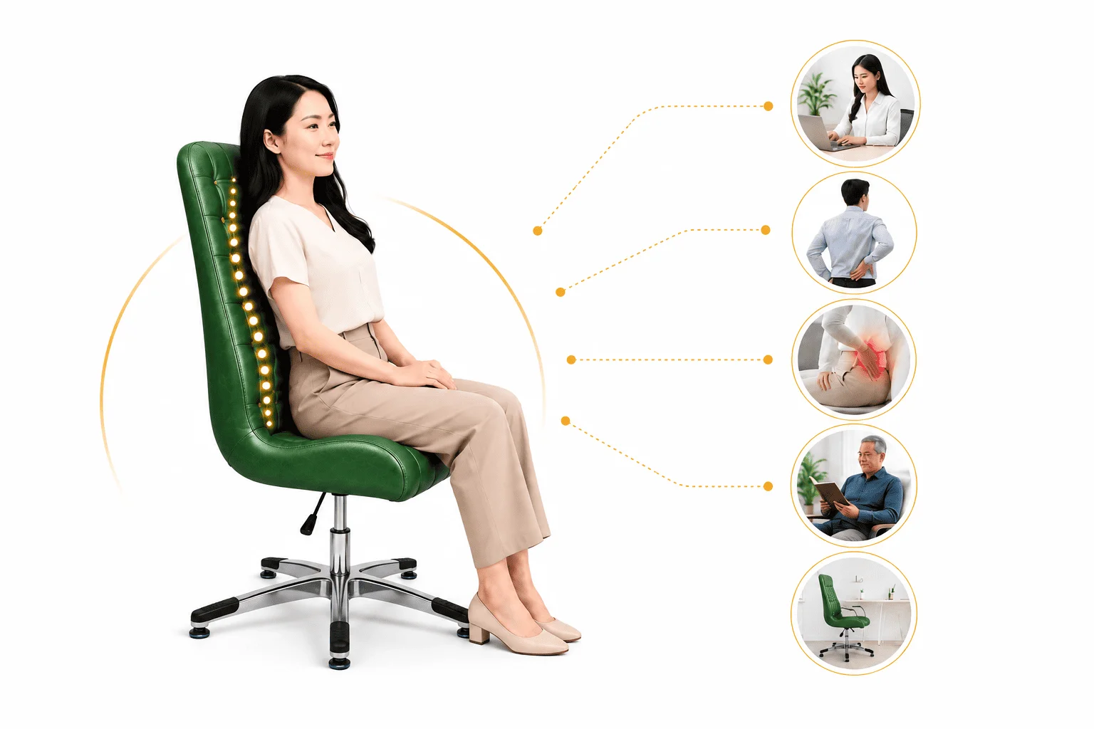 Ghế DoctorLoan 90X màu xanh