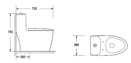 Bồn Cầu Treo Tường Huge H-BT238M