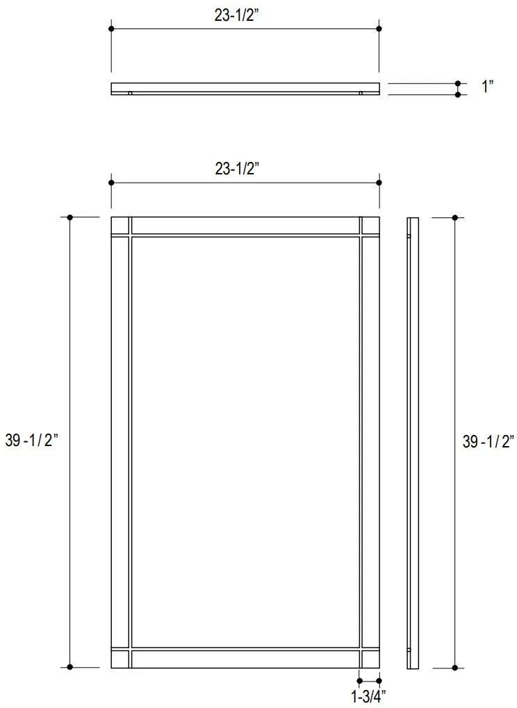 Bản vẽ gương Kallista P73011