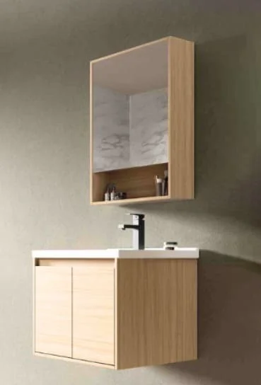 Tủ gương phòng tắm 80x80cm ATMOR AT745 đen