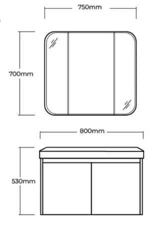 Bộ tủ lavabo Huge H-PE6-80