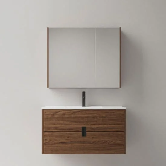 Tủ gương phòng tắm 80x80cm ATMOR AT745 đen
