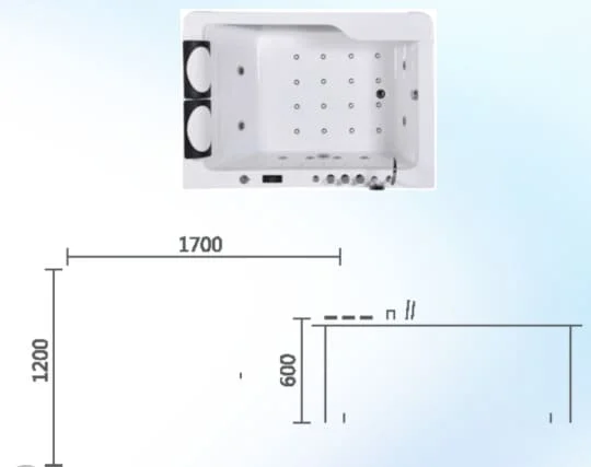 Bồn tắm Massage Huge H-BG8803