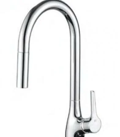 Vòi chậu rửa bát nóng lạnh dây rút Huge H-V2811PM