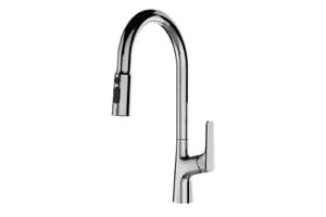 Vòi chậu rửa bát nóng lạnh dây rút Huge H-V2411P