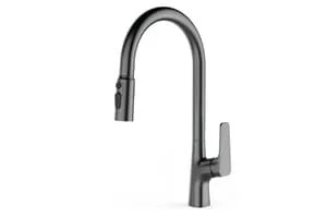 Vòi chậu rửa bát nóng lạnh dây rút Huge H-V2411PM