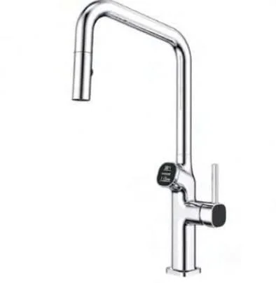 Vòi chậu rửa bát nóng lạnh dây rút Huge H-V2811PM