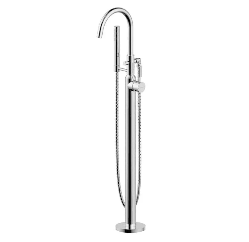Vòi xả bồn tắm đặt sàn cao cấp Bravat F665402BW-B3-ENG