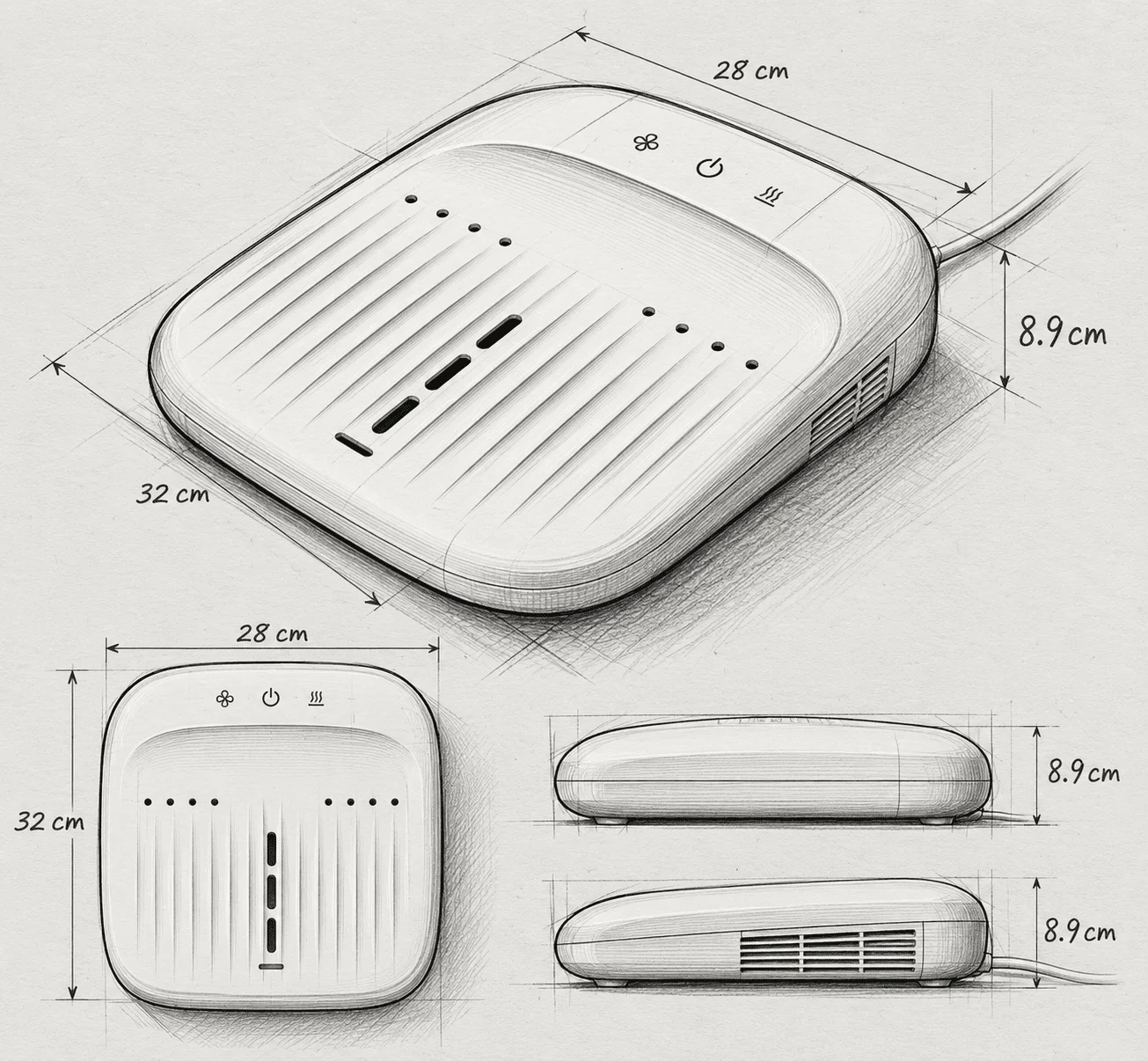 Bản vẽ máy sưởi cơ thể SOLURA TG-BDSIV-MG