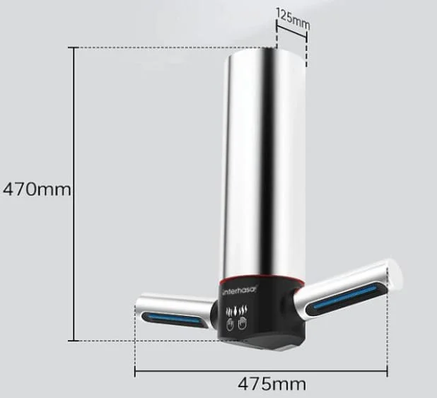 Bản vẽ kỹ thuật máy sấy tay tự động Interhasa HSD-A3898