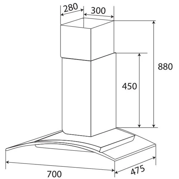 Máy hút mùi kính cong KAFF KF-GB783N