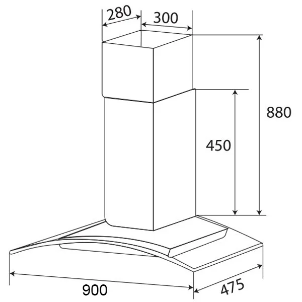 Máy hút mùi kính cong KAFF KF-GB783N