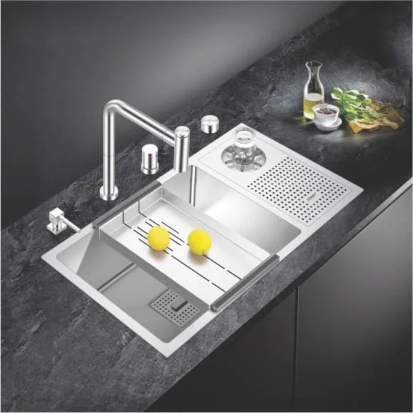 Chậu rửa bát 1 hố có máy rửa chén Geler GL-7643