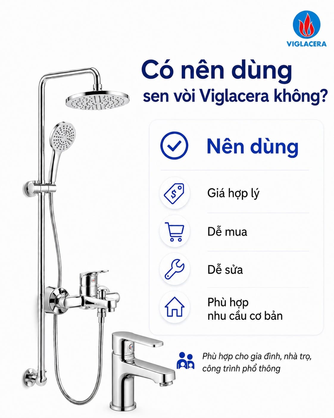 Có nên dùng sen vòi Viglacera không?
