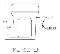 Bản vẽ kỹ thuật Bàn cầu thông minh Arca KL-02-EN