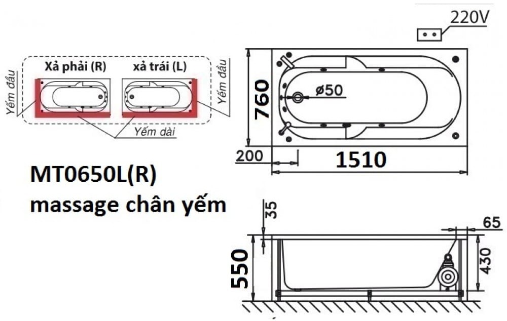 Bản vẽ kỹ thuật bồn tắm góc đơn Caesar AT5132