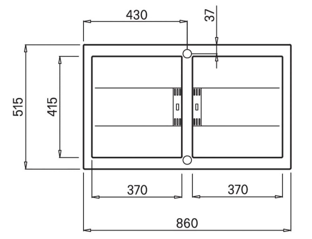 bản vẽ kỹ thuật Chậu Rửa Chén Đá 1 hố  Malloca TORTORA K 10543
