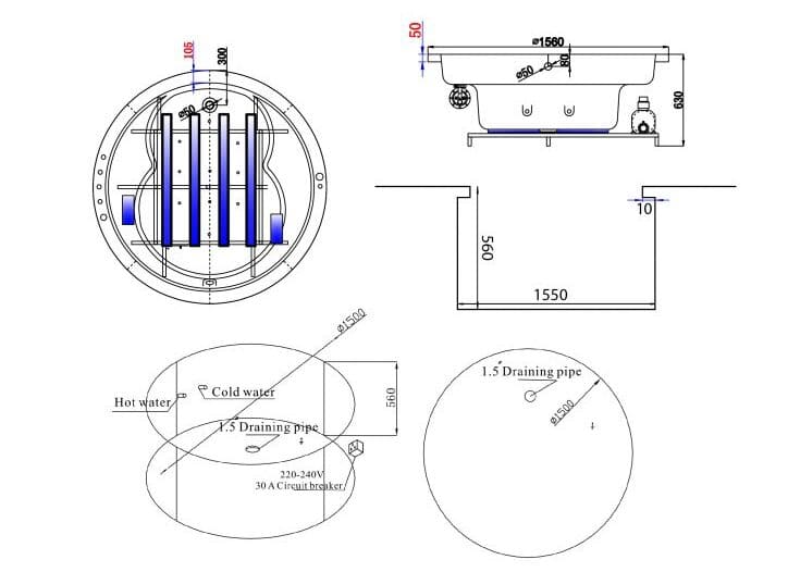 Bồn tắm MASSAGE Euroking EU–3160D