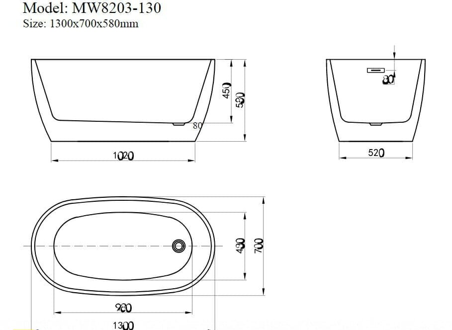 Bảng vẽ kỹ thuật Bồn Tắm Inax FBV-1502S 1.5M Chân Yếm